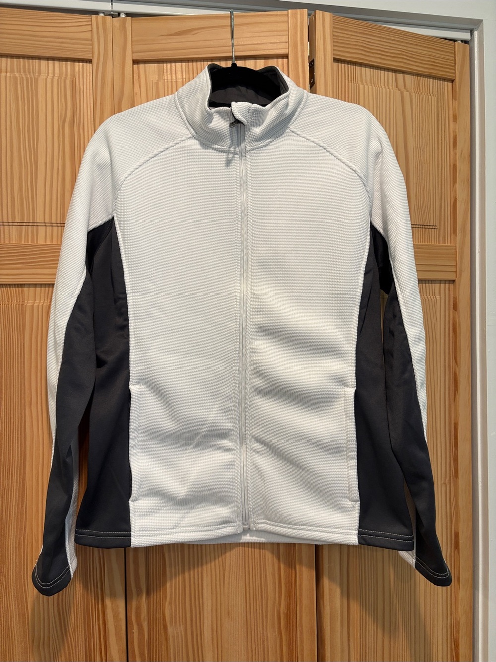 Spyder White and Black Full-Zip Performance Jacket